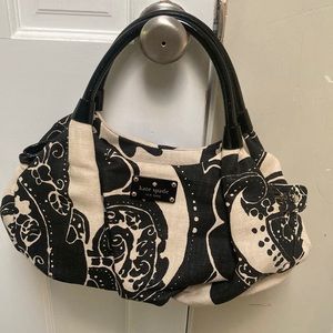 Kate Spade Black and Cream Patterned Bag
